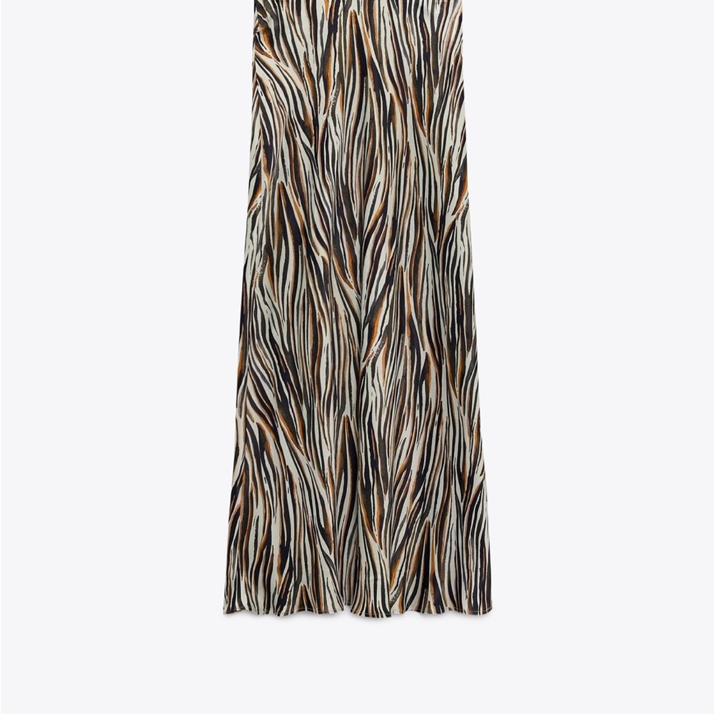 Animal print midi skirt Zara